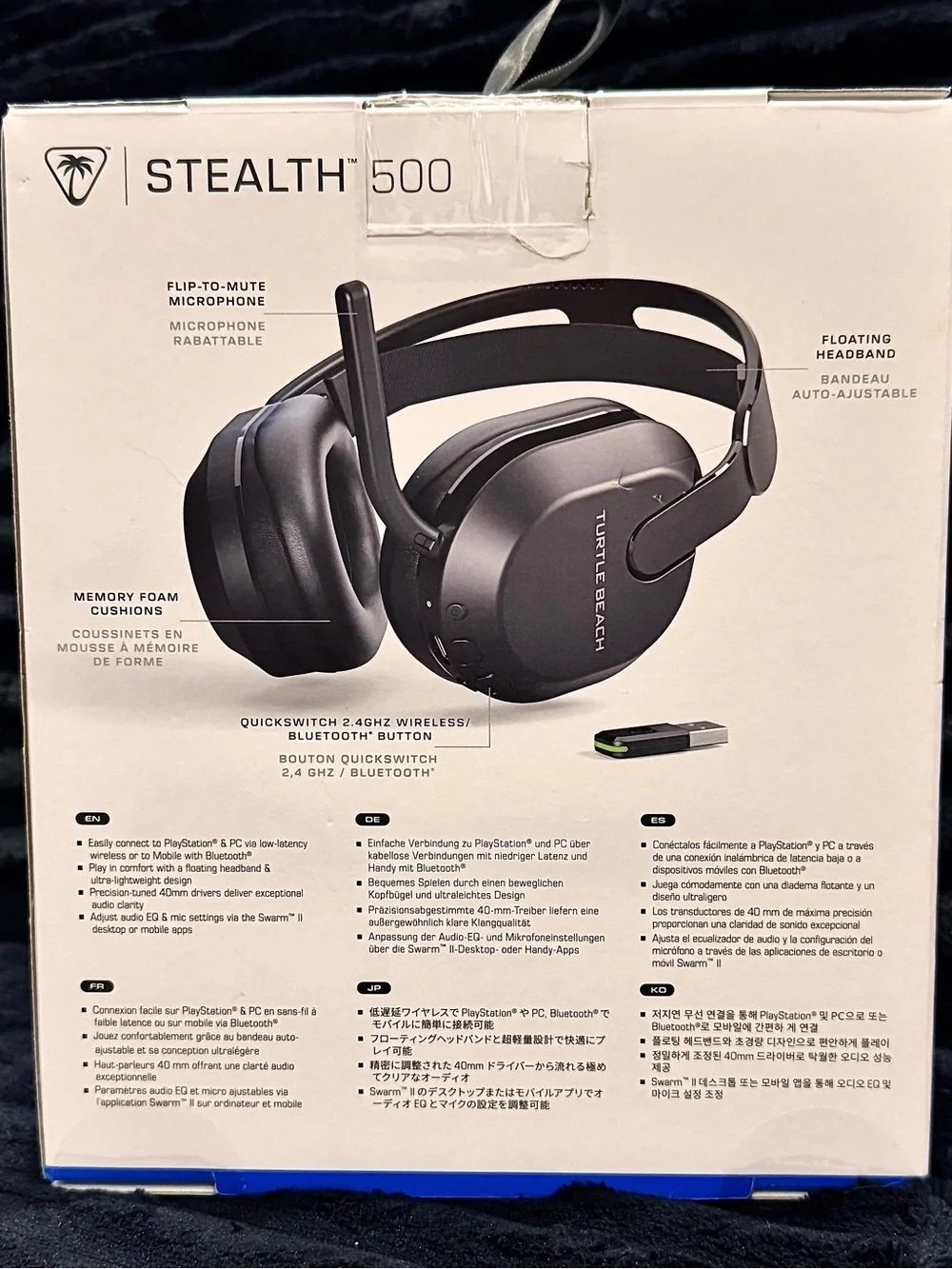 Turtle Beach Stealth 500 Black Wireless Gaming Headset-PlayStation (NWT)